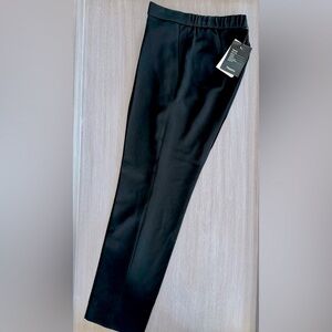 Theory slim cropped pull-on pant in crepe